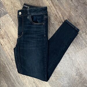 American Eagle Women’s Dark Wash Hi-Rise Jeggings
